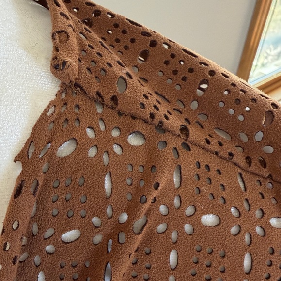 Soft Surroundings Faux Suede Laser Cut Vest - Picture 12 of 12